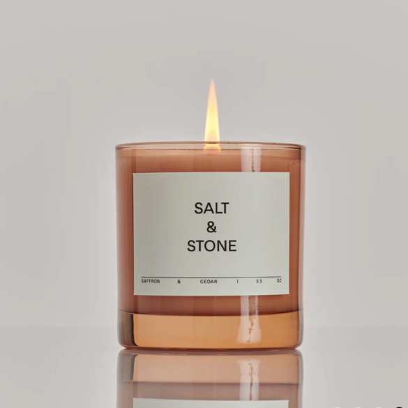 Salt & Stone Candle - Saffron & Cedar