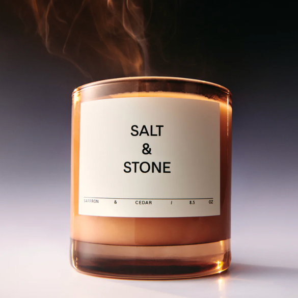 Salt & Stone Candle - Saffron & Cedar
