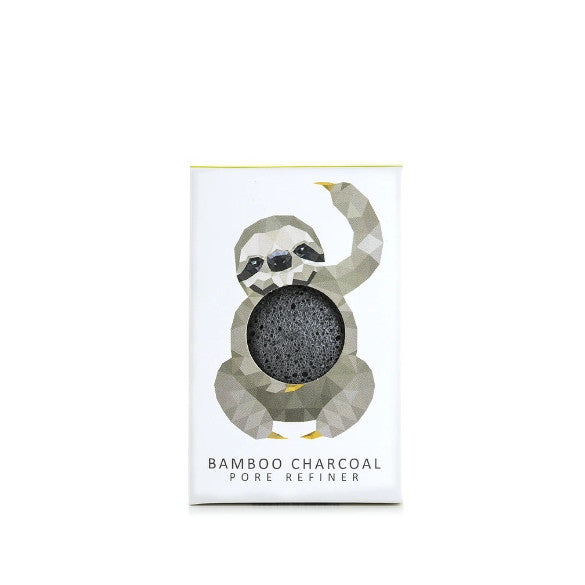 KONJAC MINI PORE REFINER RAINFOREST SLOTH WITH BAMBOO CHARCOAL - Realness of Beauty