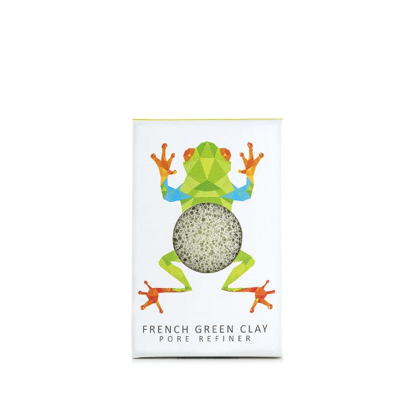 KONJAC MINI PORE REFINER RAINFOREST TREE FROG WITH FRENCH GREEN CLAY - Realness of Beauty